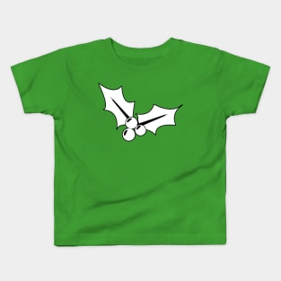 Christmas Mistletoe - Olive Green Kids T-Shirt